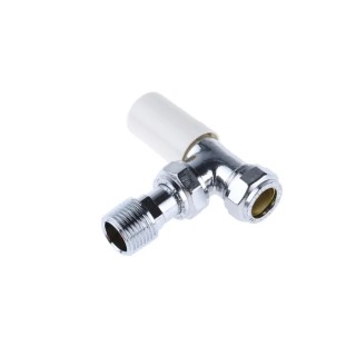 Pegler Yorkshire Chrome Plated Brass Angle Pattern Manual Radiator Valve 1/2 in 601038