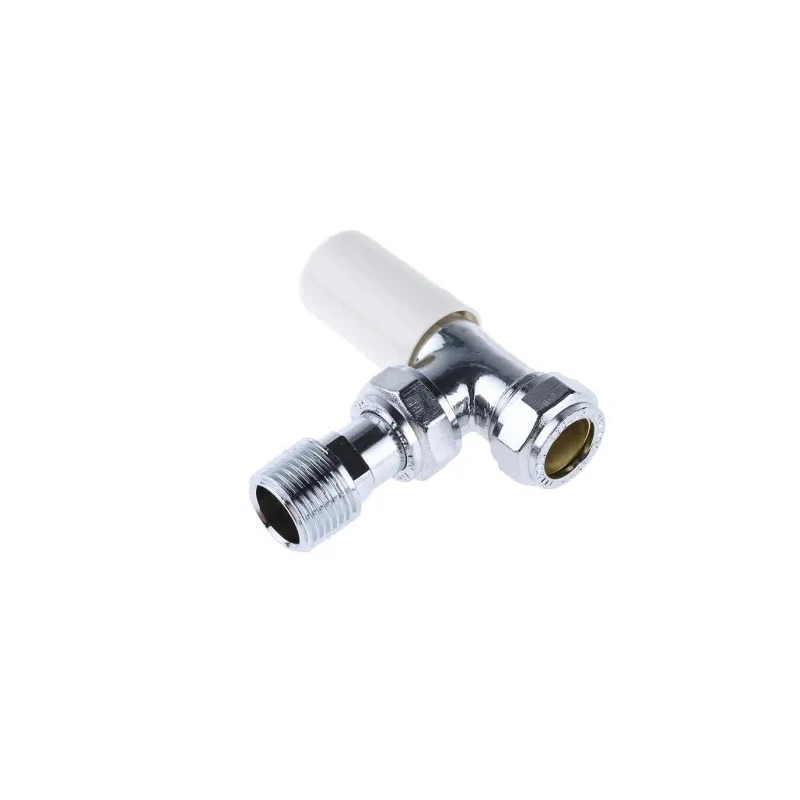 Pegler Yorkshire Chrome Plated Brass Angle Pattern Manual Radiator Valve 1/2 in 601038