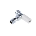 Pegler Yorkshire Chrome Plated Brass Angle Pattern Manual Radiator Valve 1/2 in 601038