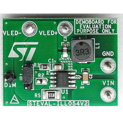 STMicroelectronics LED Driver Evaluation Board for LED2001 with PWM Dimming, 3.0-18 V Input, 850 kHz STEVAL-ILL054V2