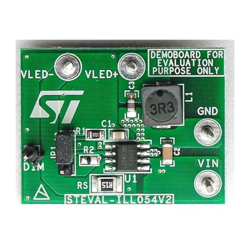 STMicroelectronics LED Driver Evaluation Board for LED2001 with PWM Dimming, 3.0-18 V Input, 850 kHz STEVAL-ILL054V2