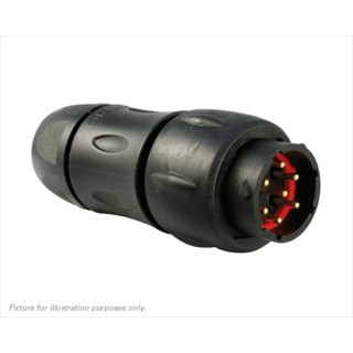 Souriau Sunbank by Eaton Circular Connector, 7 Contacts, In-Line M14 Connector Plug Male, IP68 IP69K, 320V 16A UTS1JC147PSCR