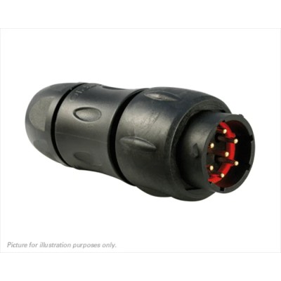 Souriau Sunbank by Eaton Circular Connector, 7 Contacts, In-Line M14 Connector Plug Male, IP68 IP69K, 320V 16A UTS1JC147PSCR