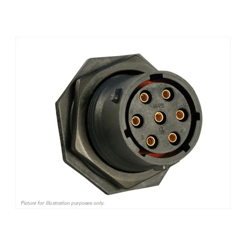 Souriau Sunbank by Eaton Circular Connector, 7 Contacts, Panel Mount, Standard Size, Female Plug, IP68 IP69K UTS7147SSCR