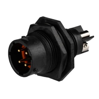 Souriau Sunbank by Eaton Circular Connector, 4 Contacts, Panel Mount, Standard Size, Plug, Male, IP68 IP69K UTS7124PSCR