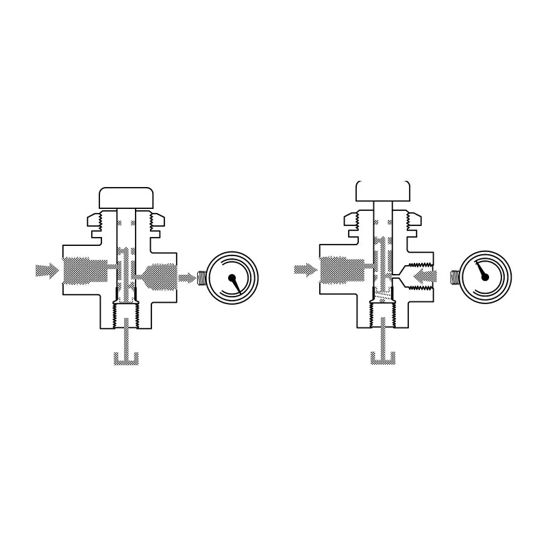 Parker Hydraulic Pressure Gauge Isolation Valve Cast Iron Steel Body 350 bar GI1414