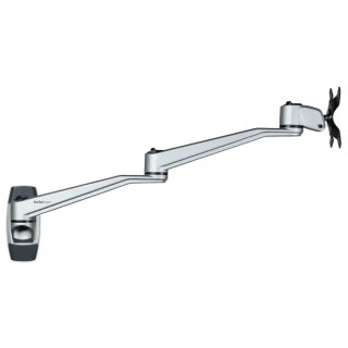 StarTech.com Silver Wall Mount Monitor Arm, Supports up to 14kg Load, VESA 75x75/100x100, Dimensions ARMWALLDSLP