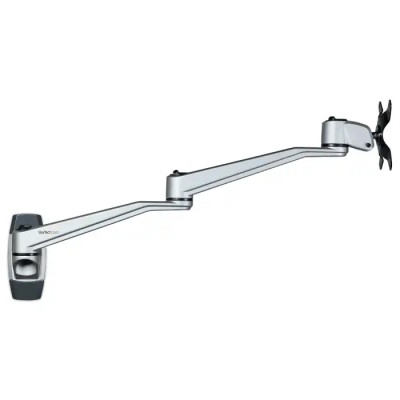 StarTech.com Silver Wall Mount Monitor Arm, Supports up to 14kg Load, VESA 75x75/100x100, Dimensions ARMWALLDSLP