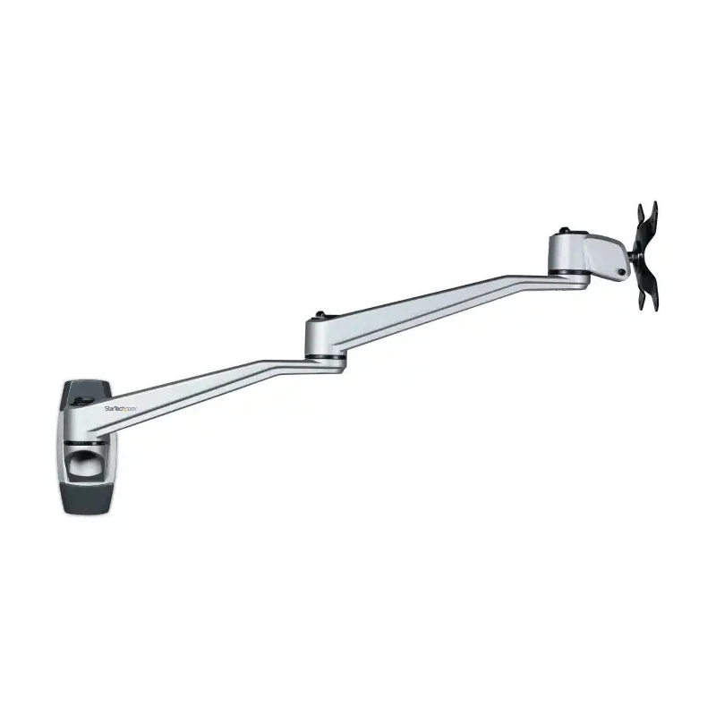 StarTech.com Silver Wall Mount Monitor Arm, Supports up to 14kg Load, VESA 75x75/100x100, Dimensions ARMWALLDSLP