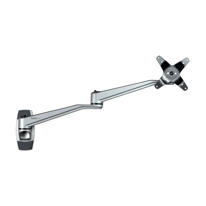StarTech.com Silver Wall Mount Monitor Arm, Supports up to 14kg Load, VESA 75x75/100x100, Dimensions ARMWALLDSLP