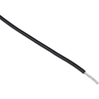 RS PRO Black Single Core PVC Insulated Hook Up Wire, 20 AWG, 16/0.2 mm Strands, 100 m Length, 1000V AC, Annealed 196-4253