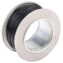 RS PRO Black Single Core PVC Insulated Hook Up Wire, 20 AWG, 16/0.2 mm Strands, 100 m Length, 1000V AC, Annealed 196-4253