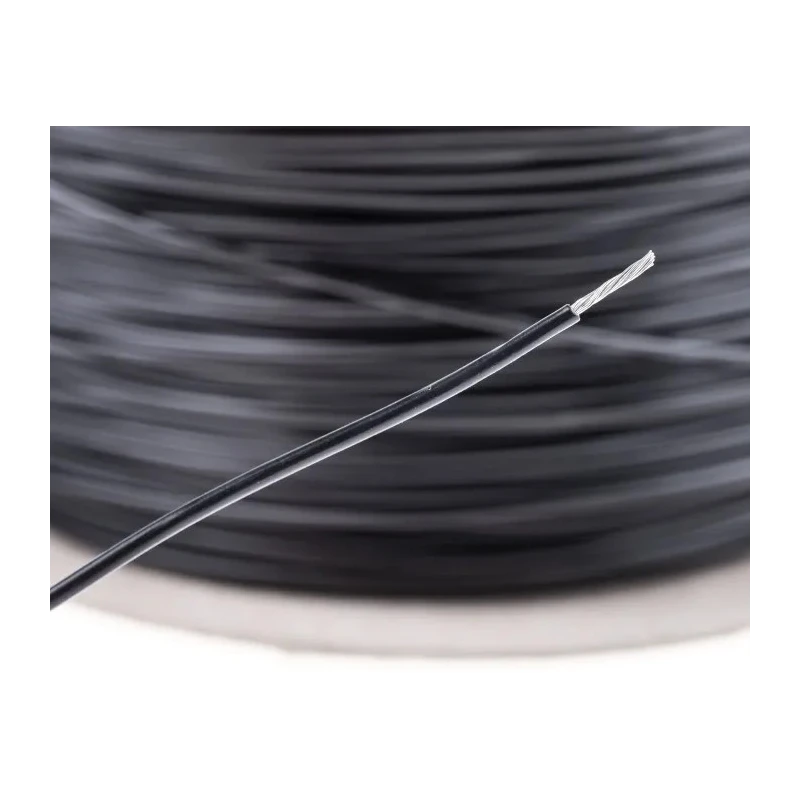 RS PRO Black Single Core PVC Insulated Hook Up Wire, 20 AWG, 16/0.2 mm Strands, 100 m Length, 1000V AC, Annealed 196-4253