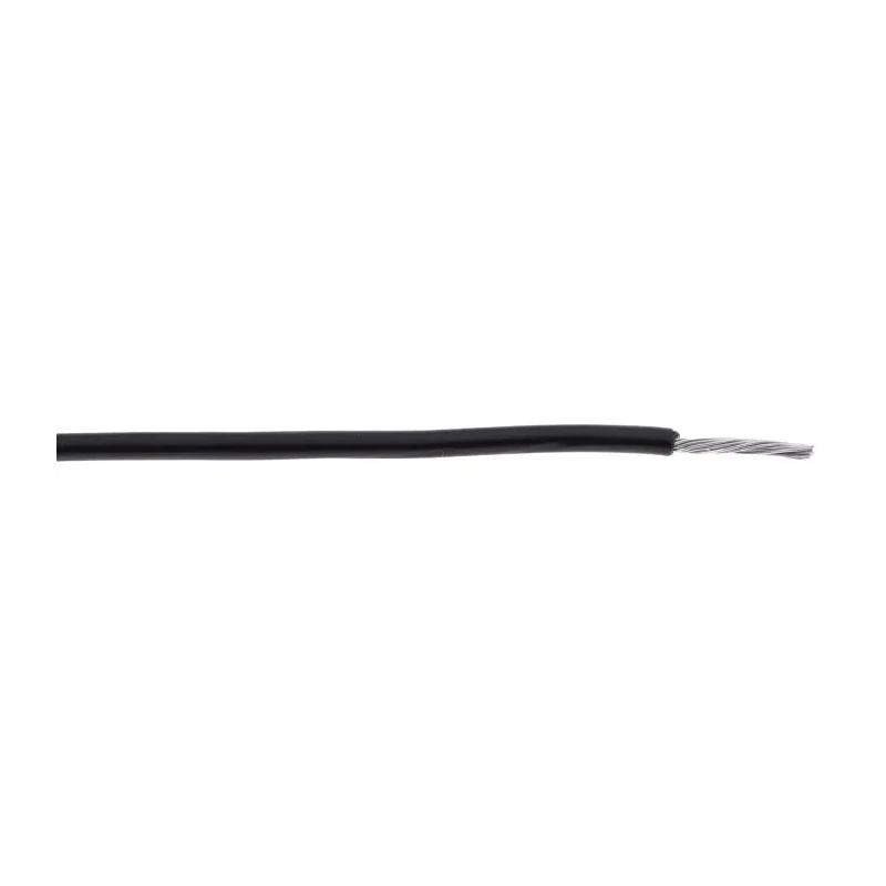 RS PRO Black Single Core PVC Insulated Hook Up Wire, 20 AWG, 16/0.2 mm Strands, 100 m Length, 1000V AC, Annealed 196-4253