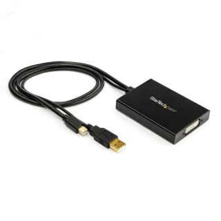 StarTech.com 2 port Mini DisplayPort to Dual-Link DVI-D Video Adapter 358mm Cable Length 2560 x 1600 Pixel Maximum MDP2DVID2