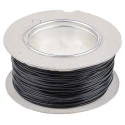 RS PRO Black Single Core PVC Insulated Hook Up Wire, 20 AWG, 16/0.2 mm Strands, 100 m Length, 1000V AC, Annealed 196-4253