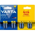 Varta LONGLIFE Power Alkaline AAA Battery 1.5 V 8 Pack AAA4+4 VARTA RS
