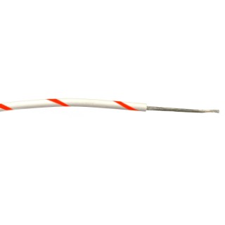 RS PRO Red, White Hook Up Wire 24 AWG 7/0.2mm Core Strands 100m Polyvinyl Chloride 196-4250