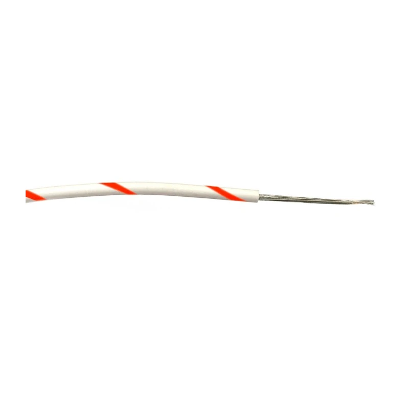 RS PRO Red, White Hook Up Wire 24 AWG 7/0.2mm Core Strands 100m Polyvinyl Chloride 196-4250