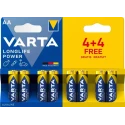 Varta Alkaline AA Battery 1.5 V 2.75Ah 8-Pack AA4+4 VARTA RS