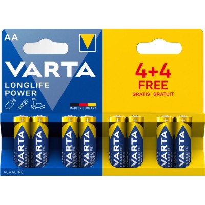 Varta Alkaline AA Battery 1.5 V 2.75Ah 8-Pack AA4+4 VARTA RS