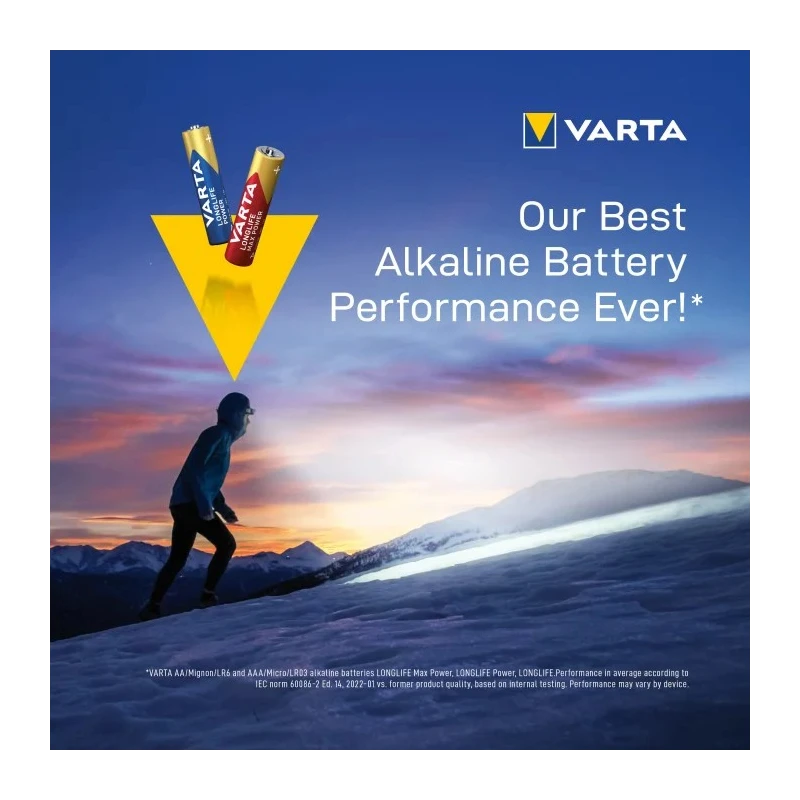Varta LONGLIFE Power Alkaline AAA Battery 1.5 V 8 Pack AAA4+4 VARTA RS
