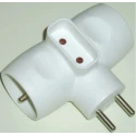 RS PRO 3 Way Adapter with 3 Sockets, 16A, Maximum Power 3680 W, Model 481-345