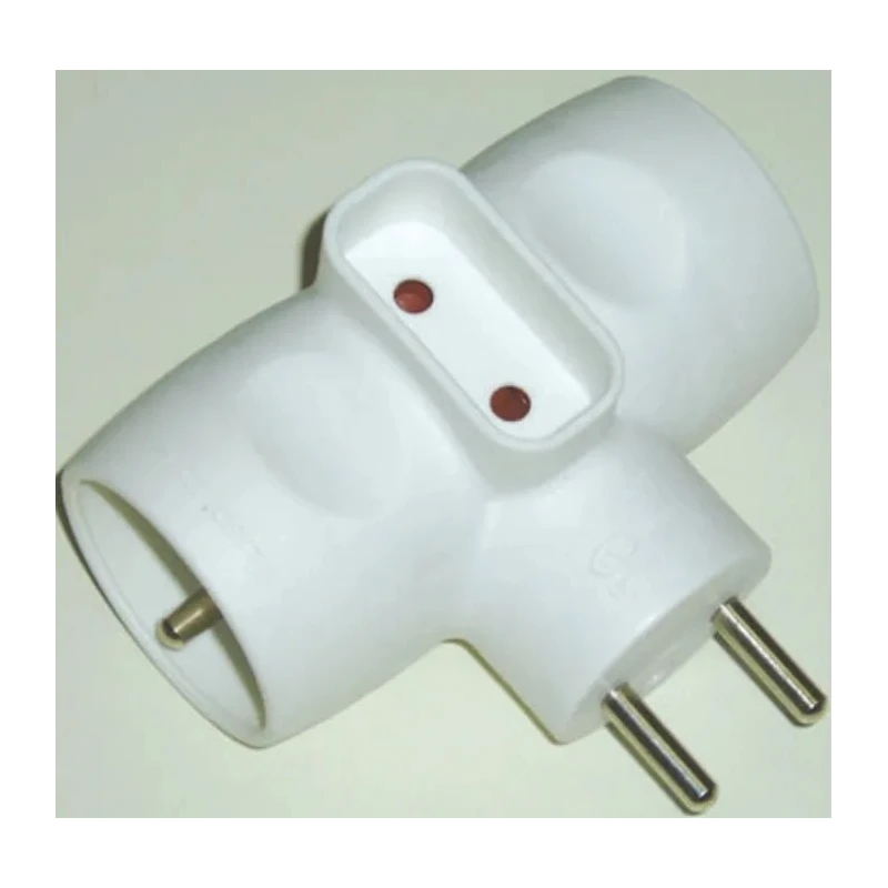 RS PRO 3 Way Adapter with 3 Sockets, 16A, Maximum Power 3680 W, Model 481-345