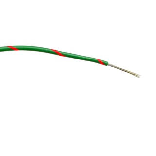 RS PRO Green and Red Hook Up Wire 20 AWG, 16/0.2 mm Core Strands, 100 m Length, Polyvinyl Chloride Insulation 196-4278