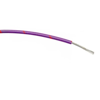 RS PRO Purple and Red Hook Up Wire 20 AWG 16/0.2 mm Core Strands 100 m PVC Insulated Equipment Wire 196-4284