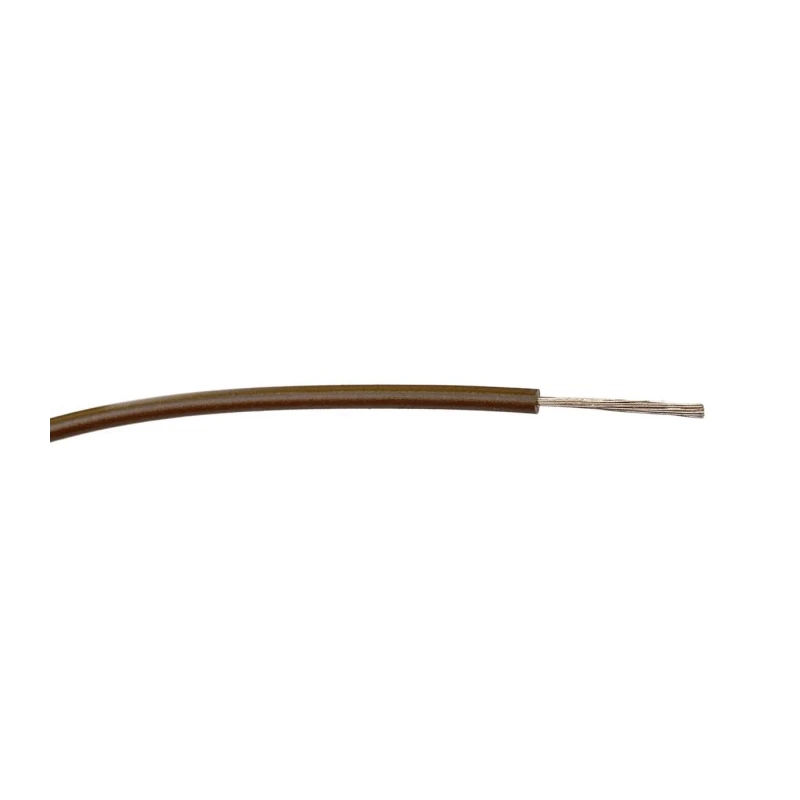 RS PRO Brown Hook Up Wire 18 AWG 24/0.2 mm Core Strands, 100 m, Polyvinyl Chloride Insulation 196-4312