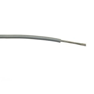RS PRO Grey Polyvinyl Chloride Single Core Hook Up Wire 18 AWG, 32 x 0.2 mm Strands, 100 m, 1500 V AC, 85°C 196-4338