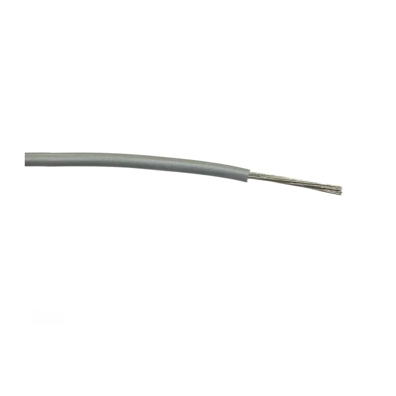 RS PRO Grey Polyvinyl Chloride Single Core Hook Up Wire 18 AWG, 32 x 0.2 mm Strands, 100 m, 1500 V AC, 85°C 196-4338