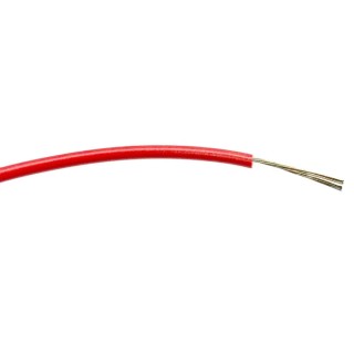 RS PRO Red Hook Up Wire 24 AWG 7/0.2 mm Core Strands 100 m PVC Insulated 1000 V AC 85°C 196-4219