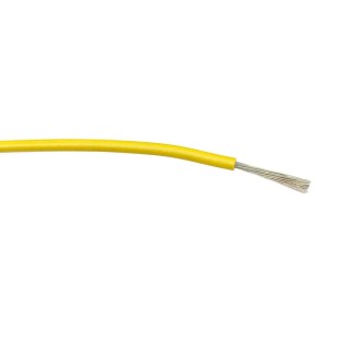 RS PRO Yellow 1 mm² Hook Up Wire, 17 AWG, 32/0.2 mm Core Strands, 100 m Length, PVC Insulation 196-4345
