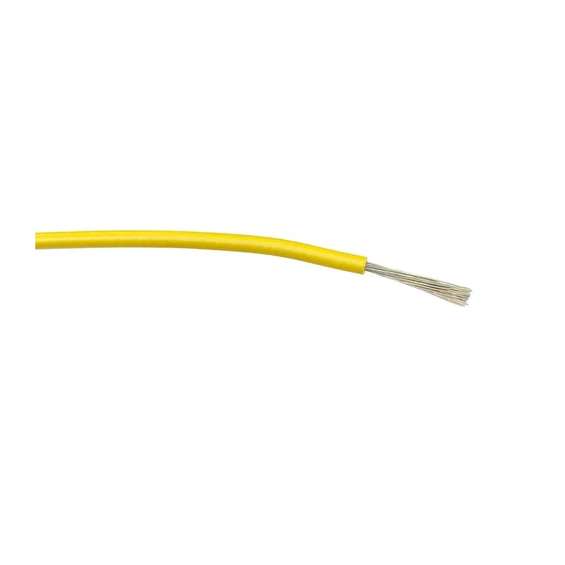 RS PRO Yellow 1 mm² Hook Up Wire, 17 AWG, 32/0.2 mm Core Strands, 100 m Length, PVC Insulation 196-4345