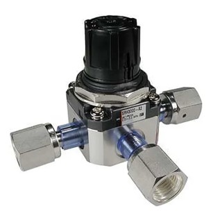 SMC Stainless Steel Pneumatic Regulator R 3/8 Outlet Size 0.05 MPa Minimum Operating Pressure 60°C Max Operating SRH4110-03