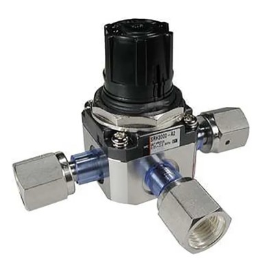 SMC Stainless Steel Pneumatic Regulator R 3/8 Outlet Size 0.05 MPa Minimum Operating Pressure 60°C Max Operating SRH4110-03
