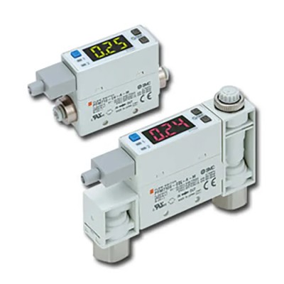 SMC PFM7 Series Flow Switch for Air, 0.2L/min Min, 10L/min Max, IP40, 3.8V, 55mA 