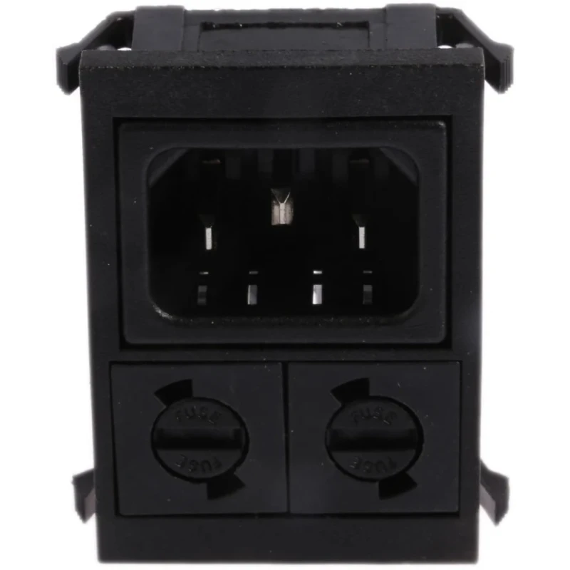 Bulgin C14 Straight Snap-in IEC Connector 250V 10A Female Fuse Size 5 x 20 mm BZV03/Z0000/04