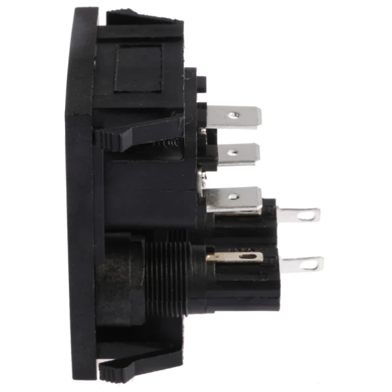 Bulgin C14 Straight Snap-in IEC Connector 250V 10A Female Fuse Size 5 x 20 mm BZV03/Z0000/04