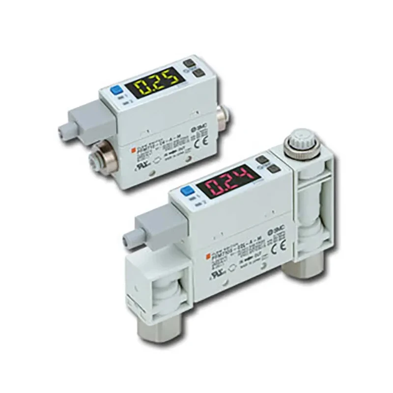 SMC Flow Switch for Air, Brass Housing, Polybutylene Terephthalate, Liquid Crystal Polymer, Digital 2 Colour PFM7