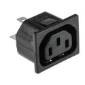 Bulgin C13 Straight Snap-in IEC Connector 250V 10A PX0695/15/63