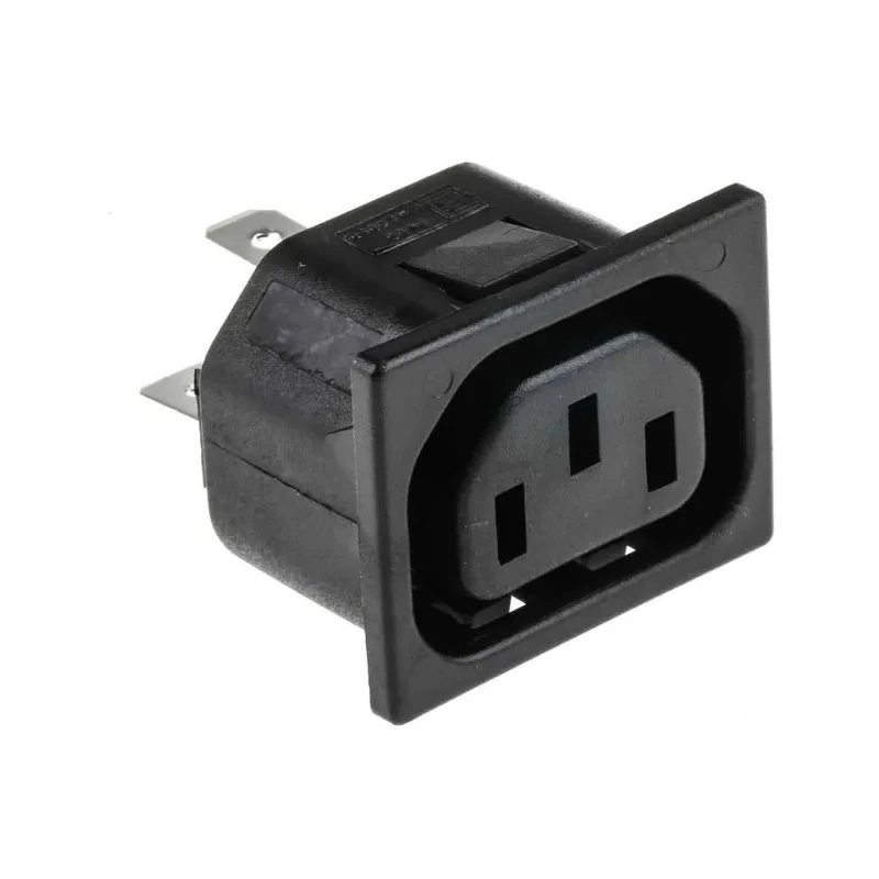 Bulgin C13 Straight Snap-in IEC Connector 250V 10A PX0695/15/63