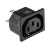 Bulgin C13 Straight Snap-in IEC Connector 250V 10A PX0695/15/63