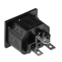 Bulgin C13 Straight Snap-in IEC Connector 250V 10A PX0695/15/63