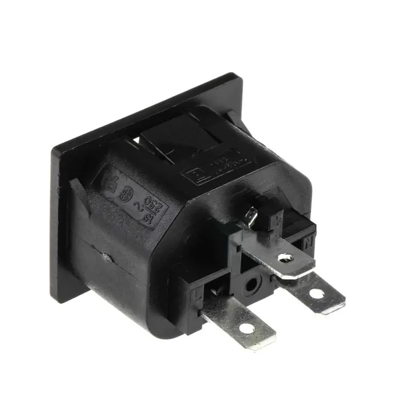 Bulgin C13 Straight Snap-in IEC Connector 250V 10A PX0695/15/63