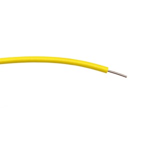 RS PRO Yellow Single Core PVC Hook Up Wire 23 AWG 1/0.6 mm Core Strands 100 m 1000 V AC 85°C 196-4308