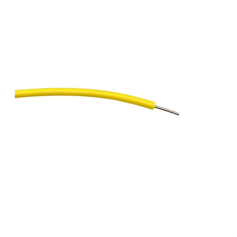 RS PRO Yellow Single Core PVC Hook Up Wire 23 AWG 1/0.6 mm Core Strands 100 m 1000 V AC 85°C 196-4308