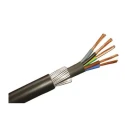 RS PRO 5 Core Power Cable Black 2.5mm² 90 °C 50 m Polyvinyl Chloride 196-4697